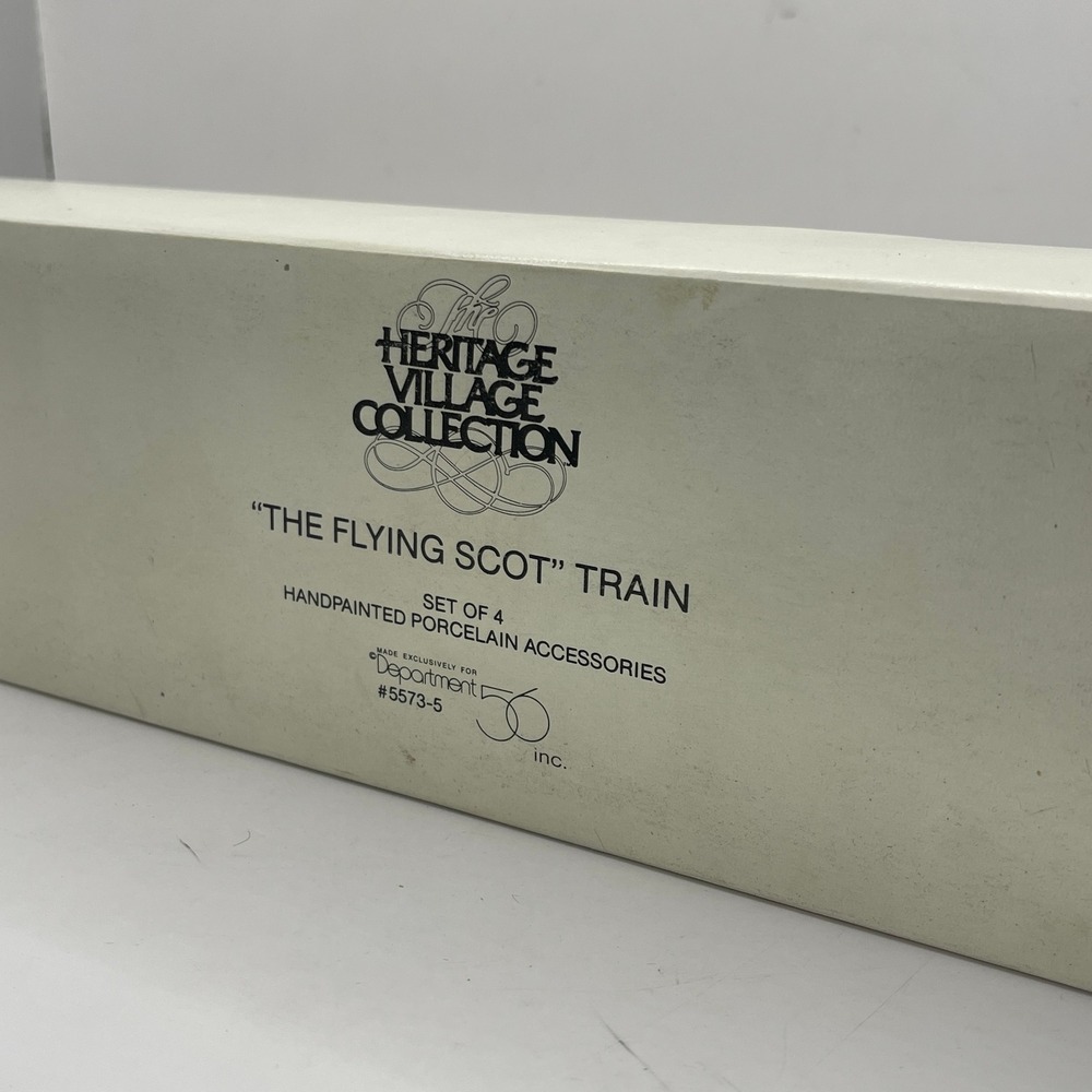 Dept 56 Heritage Village The Flying Scot Train Set 4 Porcelain Pieces 5573-5 - Picture 3 of 12
